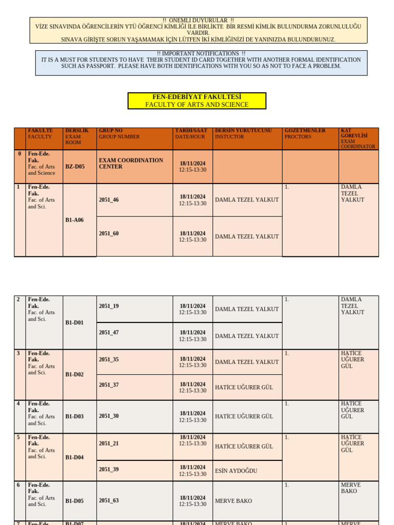 2024 Guz Mdb2051 Vize Salonlari | PDF