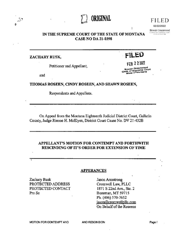 Part 2 of 7 Rusk v Utah and Montana | PDF | Vexatious Litigation ...