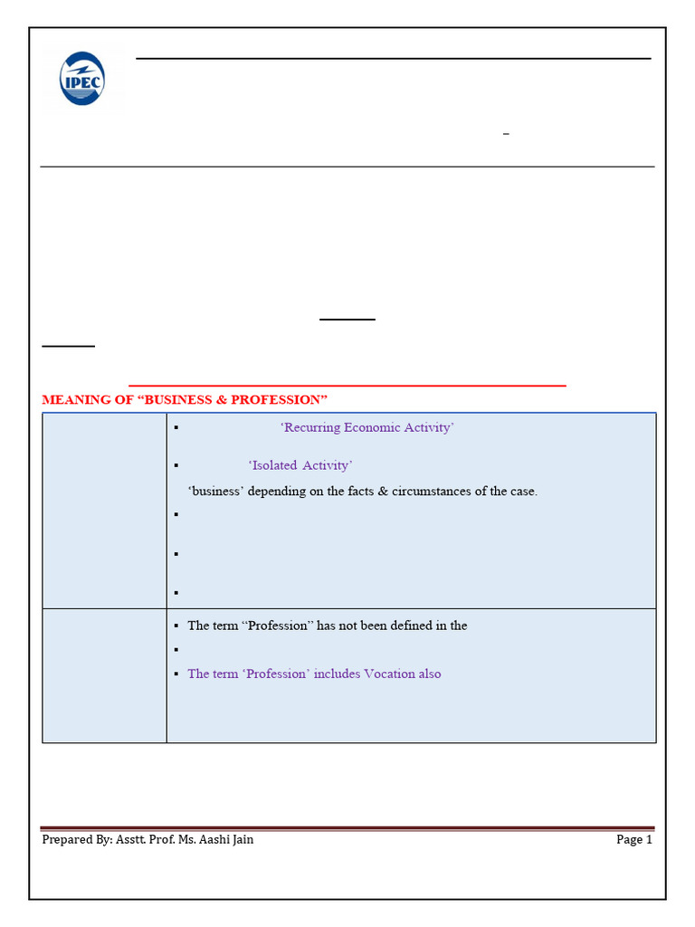 Income Tax Law and Practice Notes | PDF | Expense | Dividend