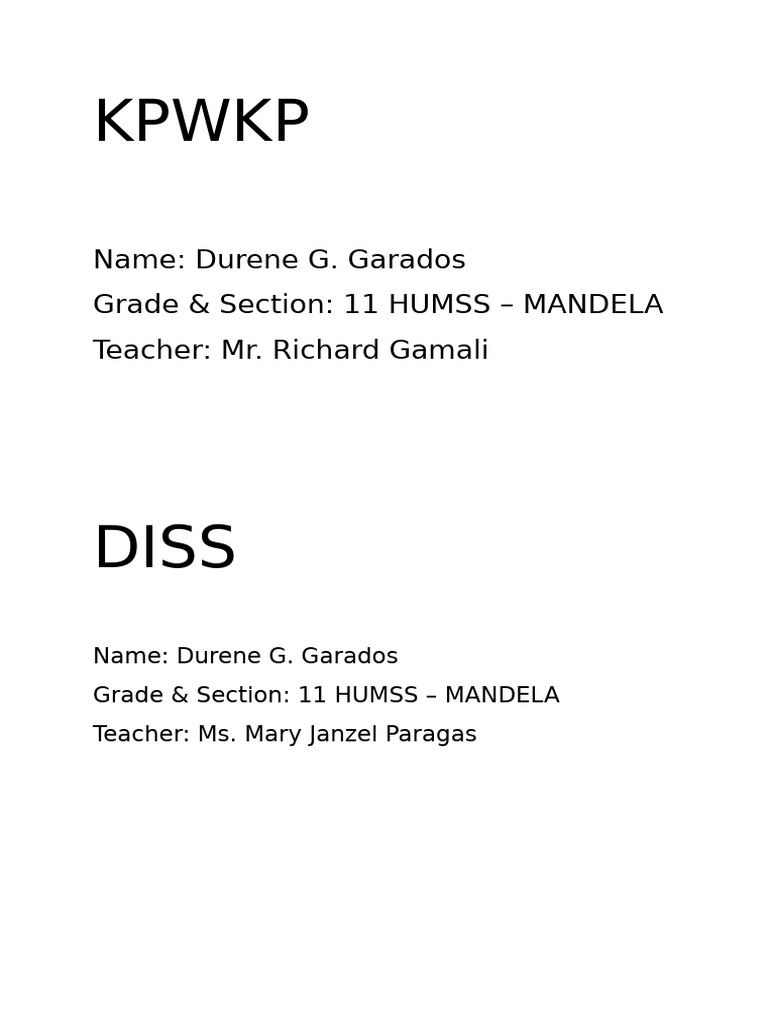 11 HUMSS – MANDELA Class Schedule | PDF