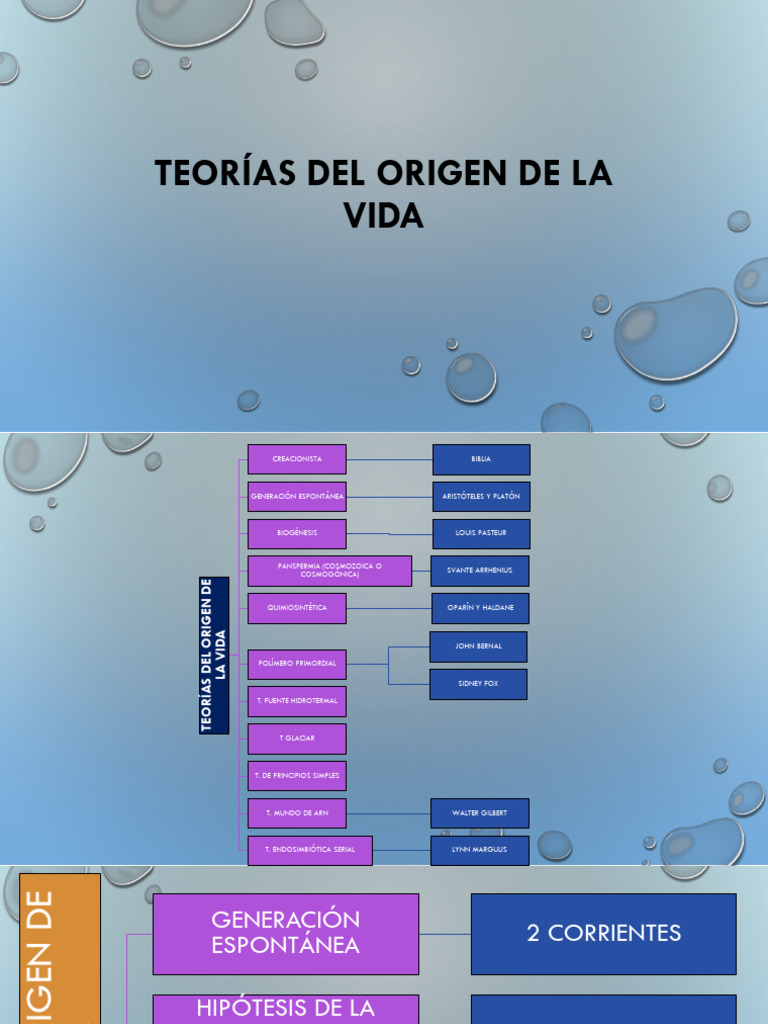 Teorías sobre el Origen de la Vida | PDF | Evolución biológica | Biología