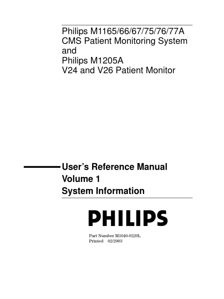 Philips CMS Patient Monitoring System PDF