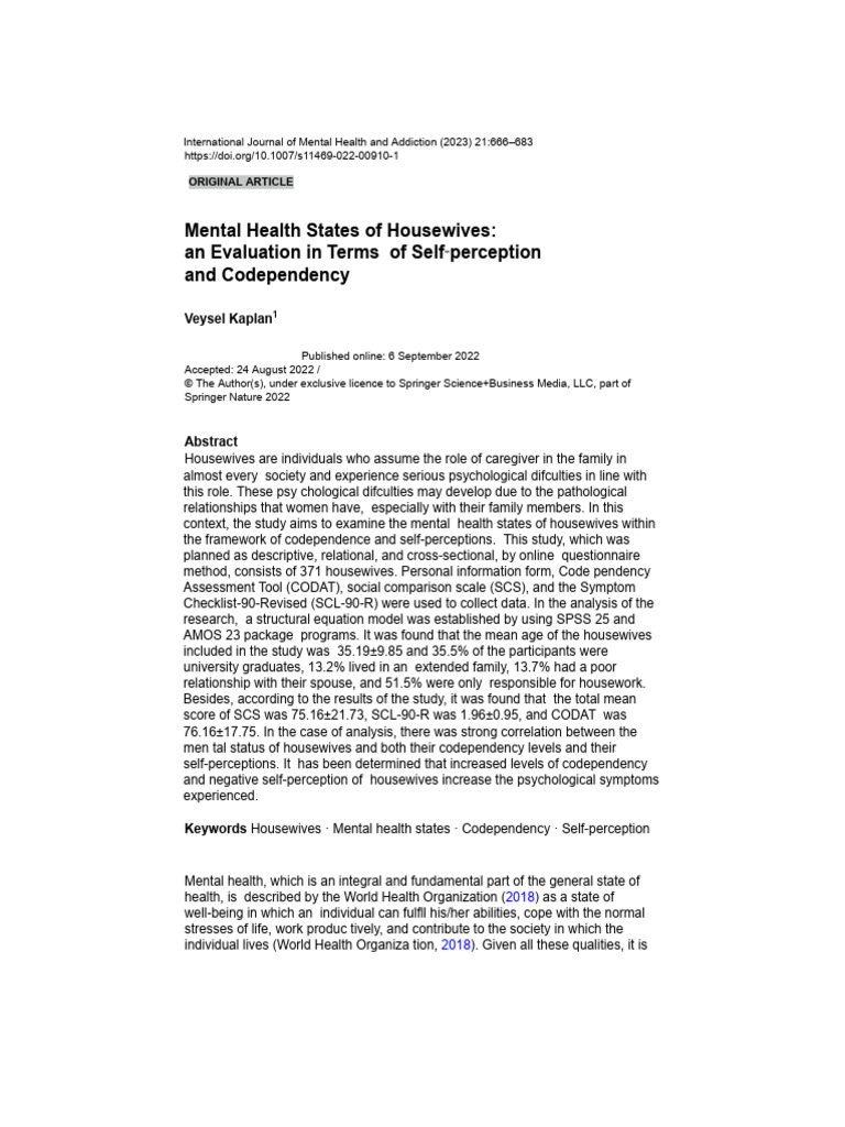 Codependency 4 Pdf Pdf Structural Equation Modeling Psychology