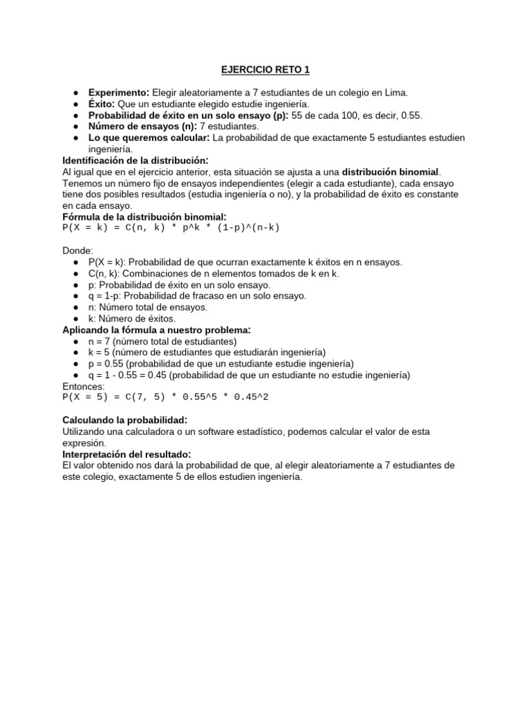 Ejercicio Reto 1 | PDF