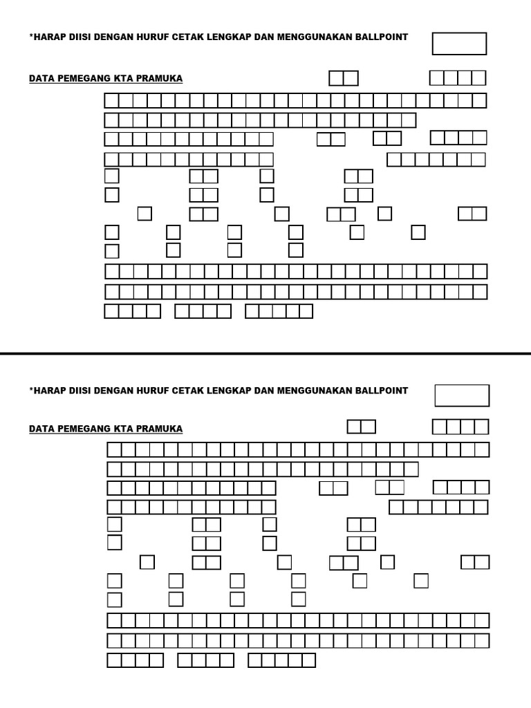 Formulir Kta Ayo Pramuka | PDF