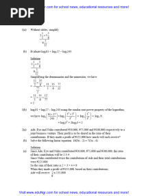 Nabteb Mathematics Past Questions