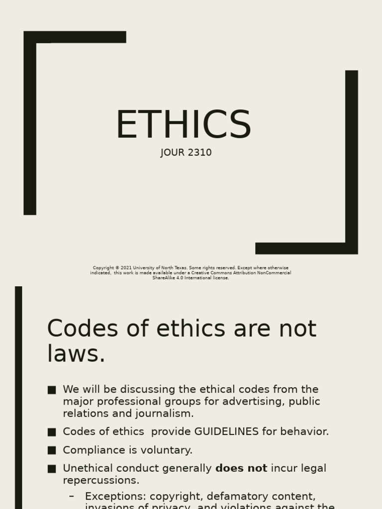 Lecture 22 - Ethics From Ad, PR and Journalism | PDF | Creative Commons ...