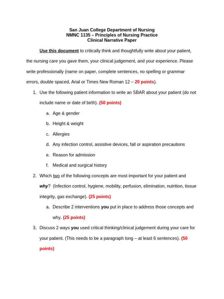 Clinical Narrative | PDF