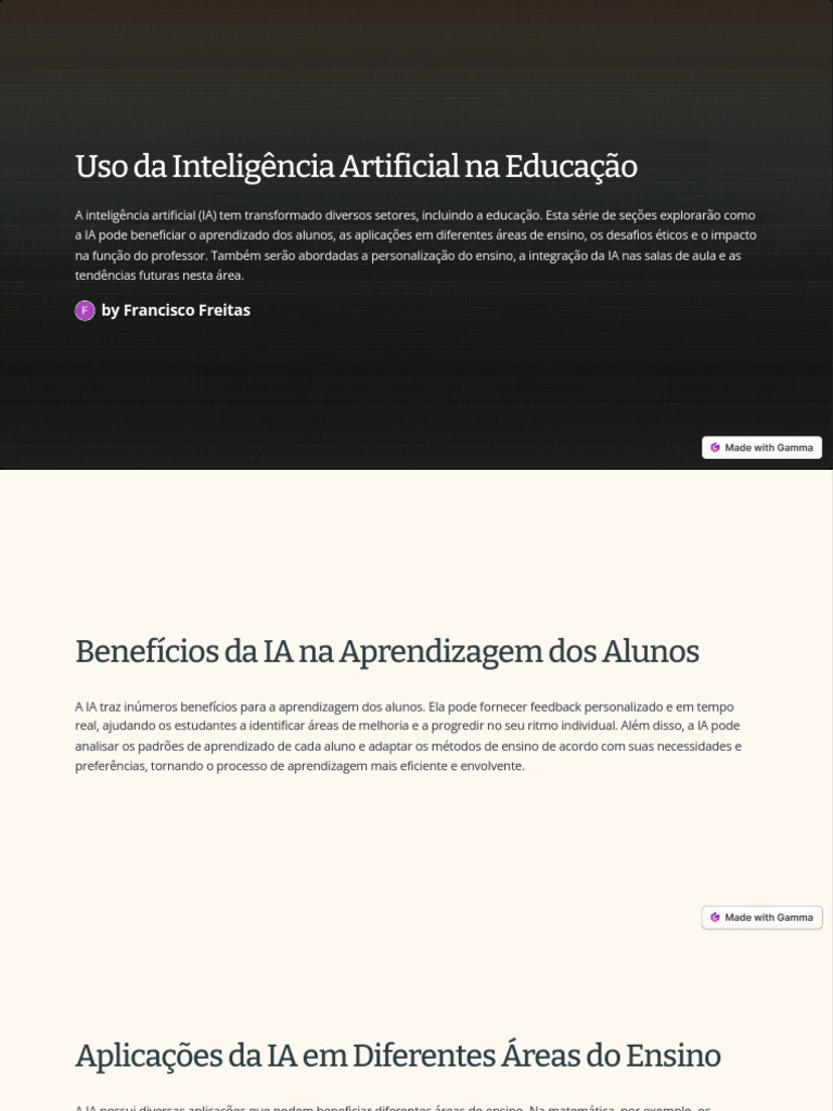 IA na Educação: Benefícios e Desafios | PDF | Inteligência artificial ...