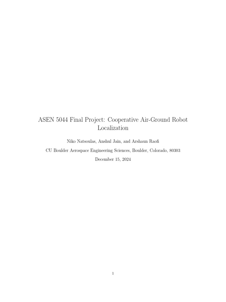 ASEN 5044 Final Project | PDF | Kalman Filter | Applied Mathematics