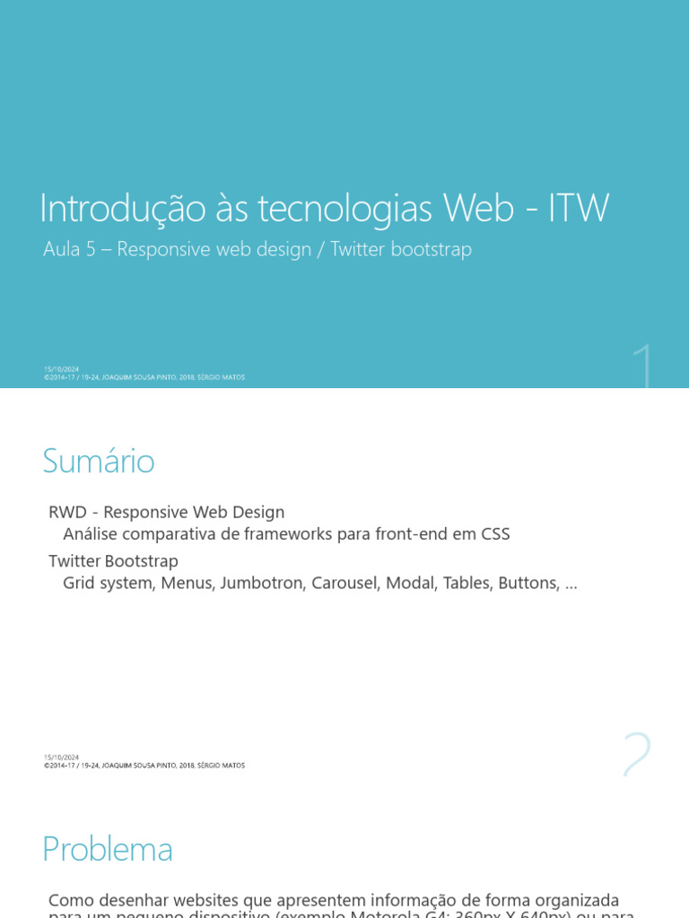 Introdução ao Bootstrap e RWD | PDF | Designer de Web | Rede mundial de ...