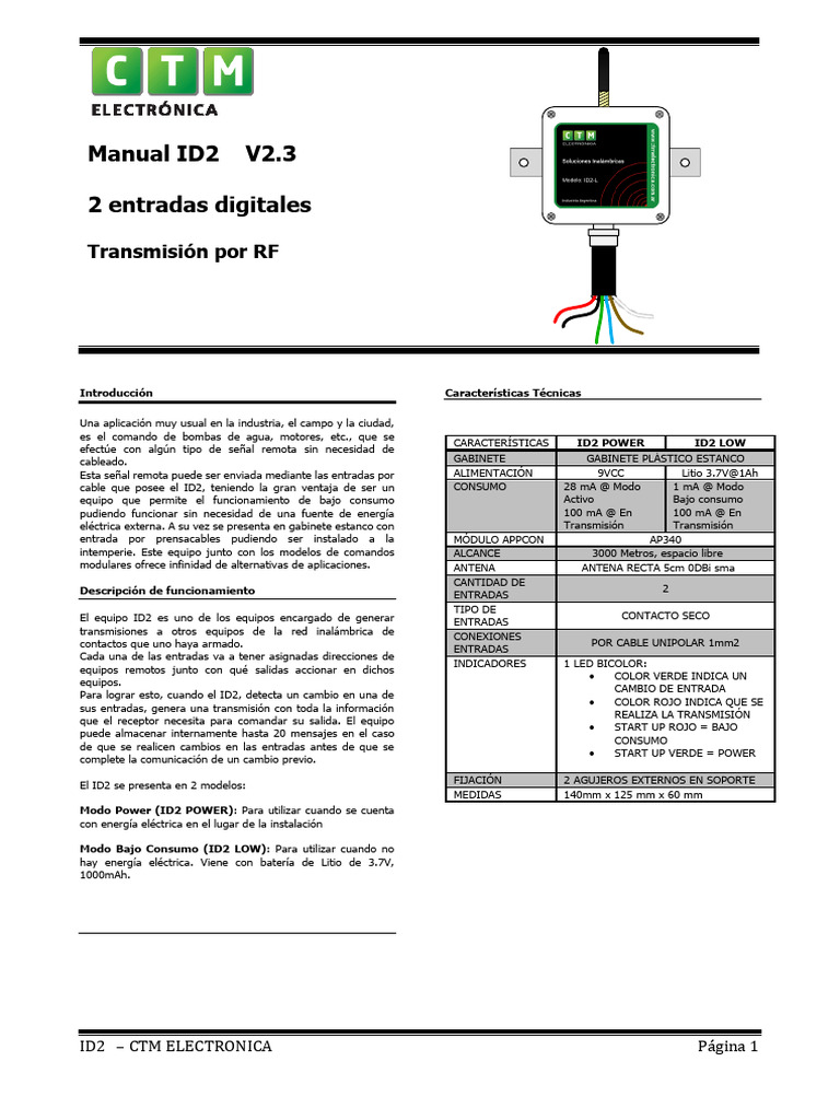 Manual-ID2-V2.3 | PDF | Diodo emisor de luz | USB