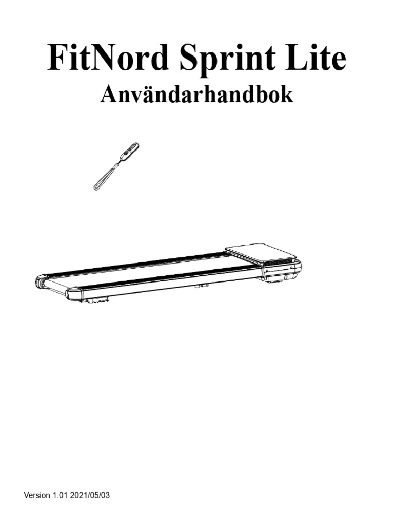Fitnord sprint lite walking mill manual swe v101 pdf