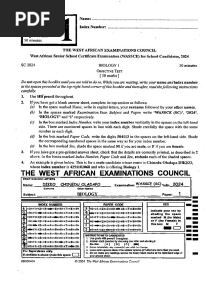 Free WAEC Biology Past Questions PDF Download