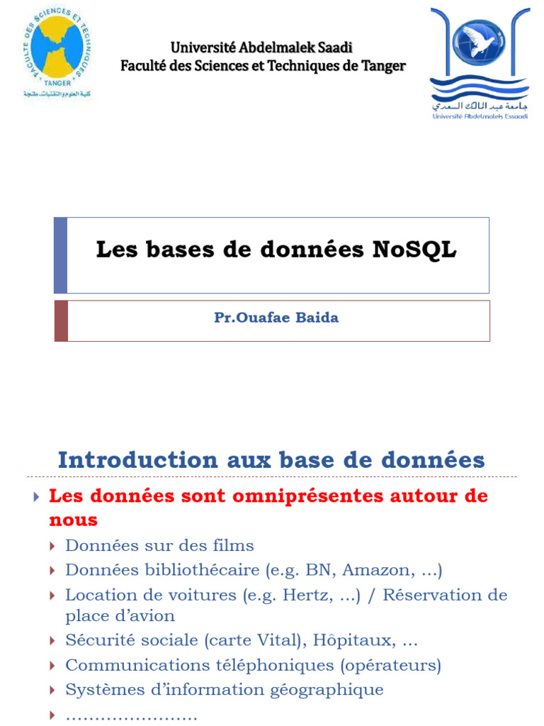 Introduction aux bases de données NoSQL | PDF | NoSQL | Bases de données
