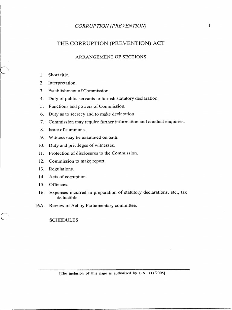 Corruption Prevention Act Overview | PDF | Corruption | Banks