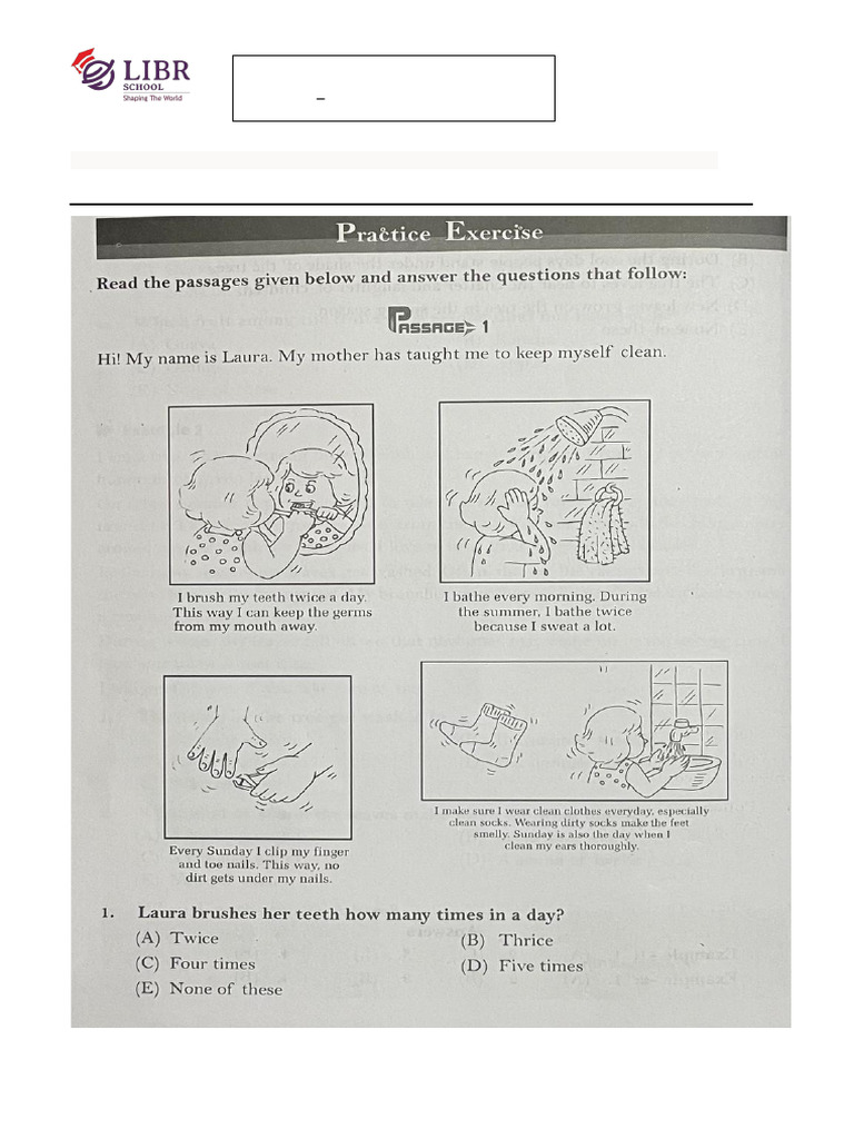 Grade 1 - English Worksheet | PDF