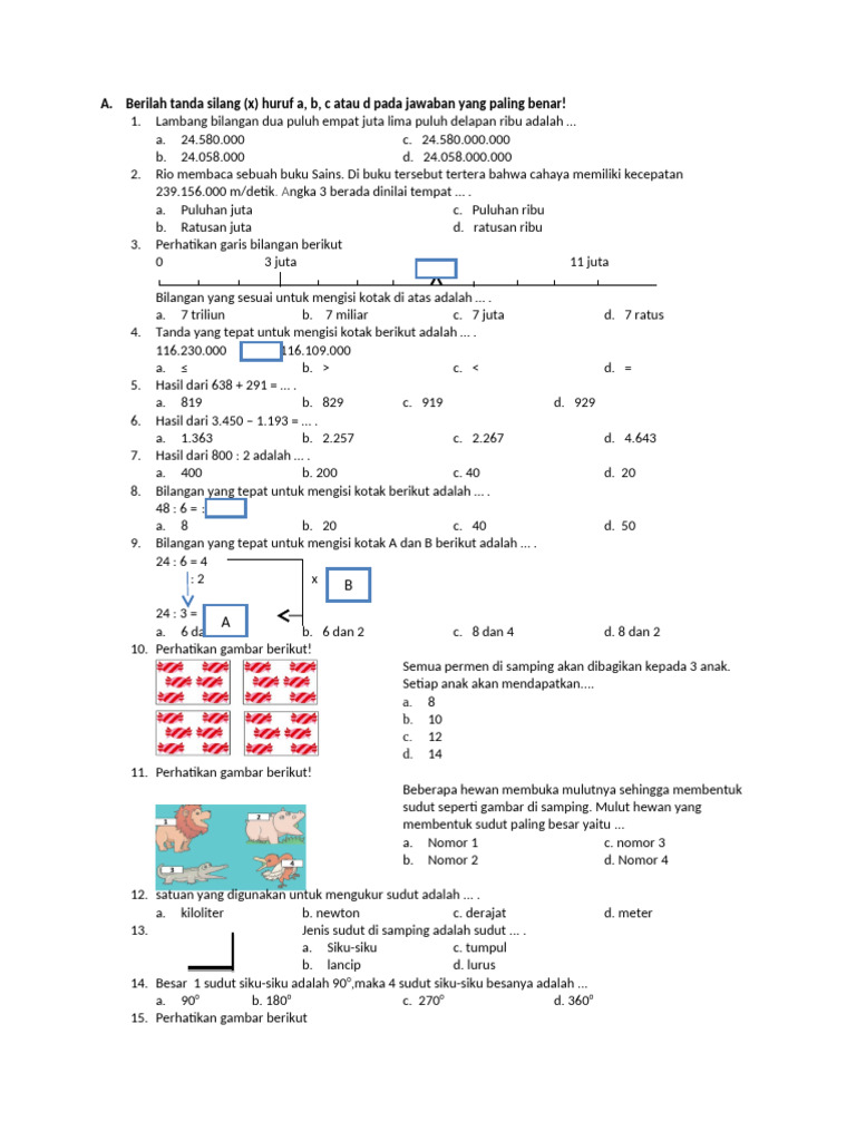 Soal Kelas 4 Kurikulum Merdeka | PDF
