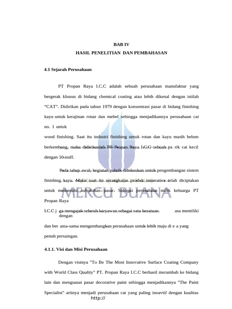 Sejarah dan Visi PT Propan Raya I.C.C | PDF