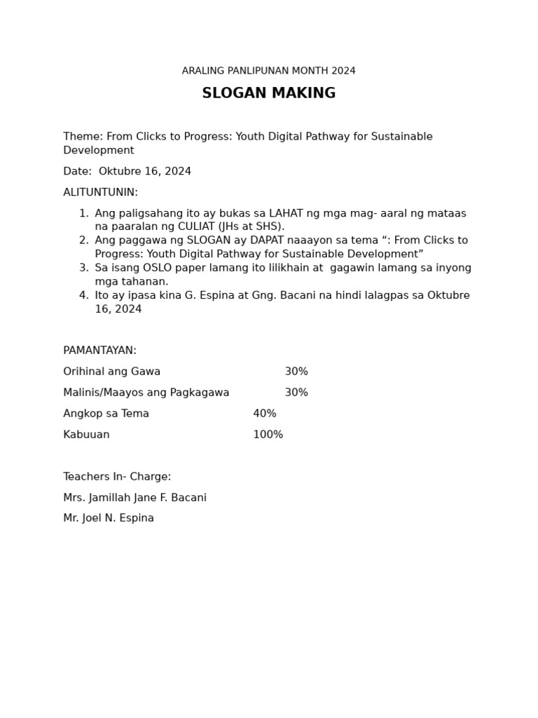 Slogan Making | PDF