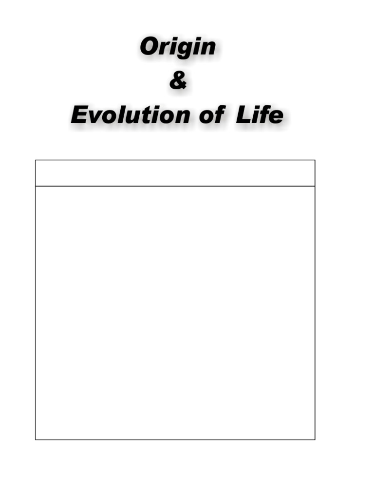 Origin and Evolution of Life | PDF | Life | Cyanobacteria