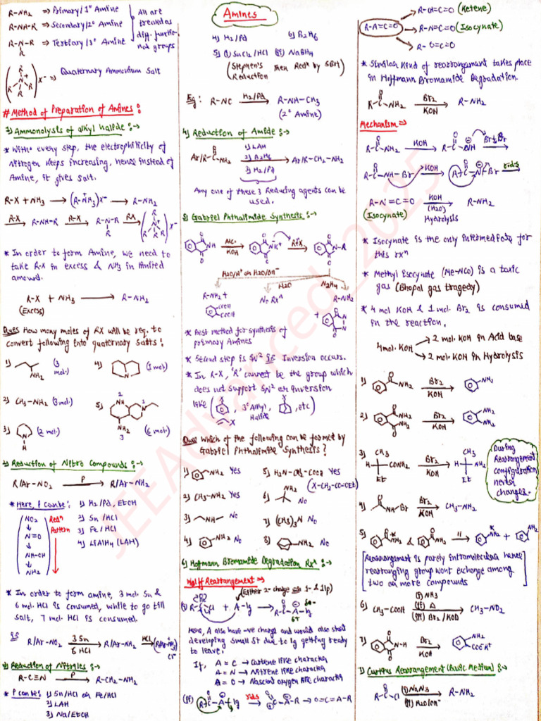 Amines II (@JEEAdvanced - 2025) | PDF