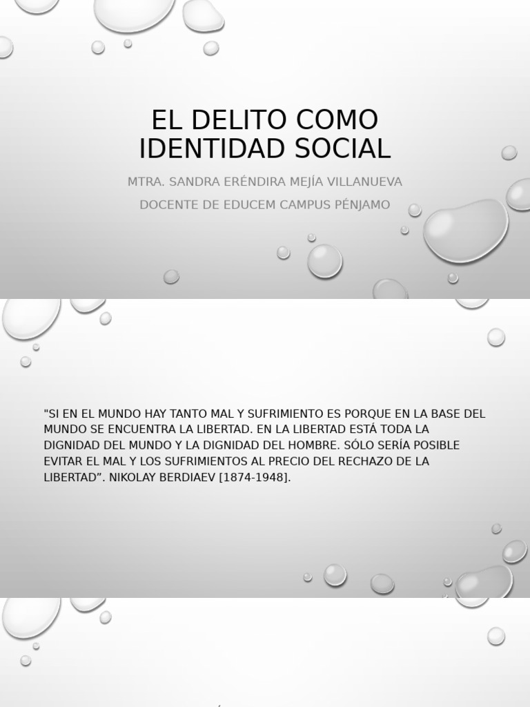 Delito y su Impacto en la Identidad Social | PDF | Justicia | Crimen y ...