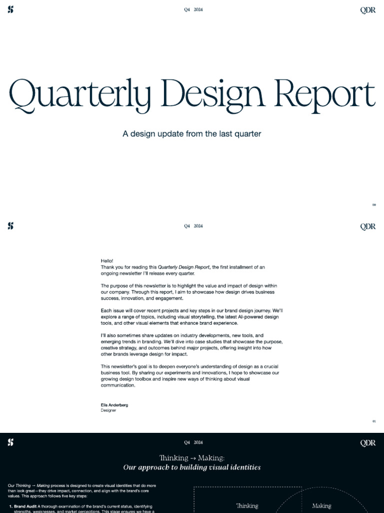 Quarterly Design Report - Q4 2024 | PDF | Brand | Innovation