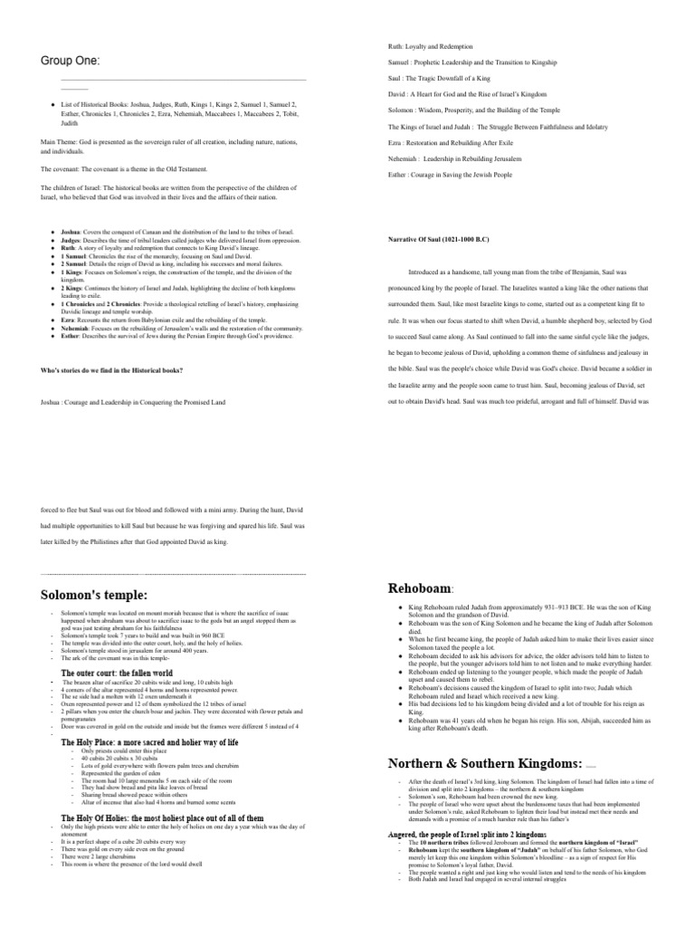 Class Unit 4 Study Guide | PDF | David | Books Of Samuel