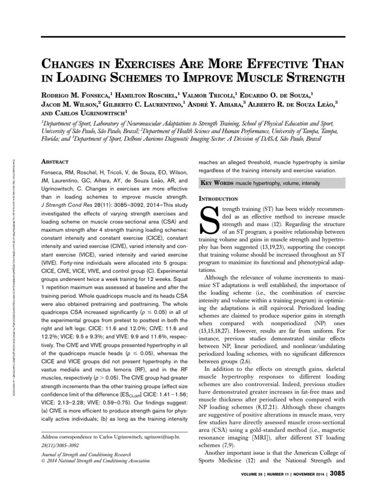 Exercise Variation Boosts Muscle Strength | PDF | Strength Training ...