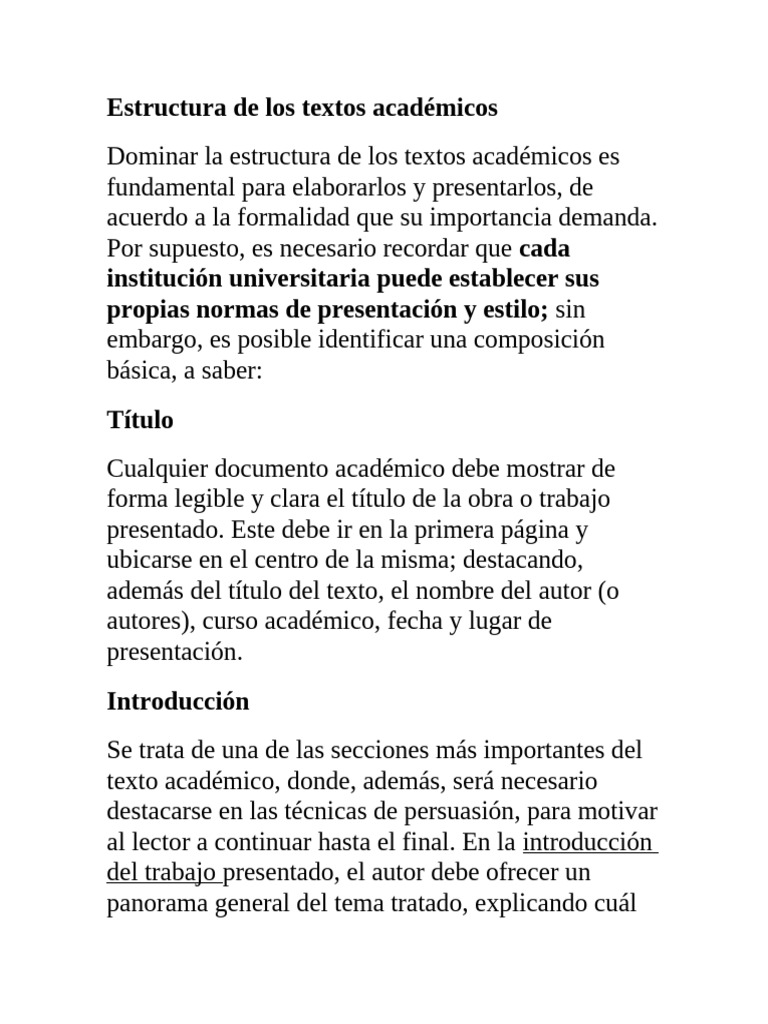 Estructura de Textos Académicos | PDF | Cognición | Science