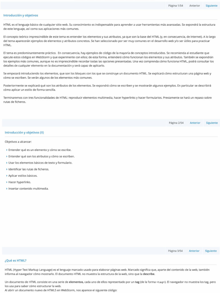 HTML Unir | PDF