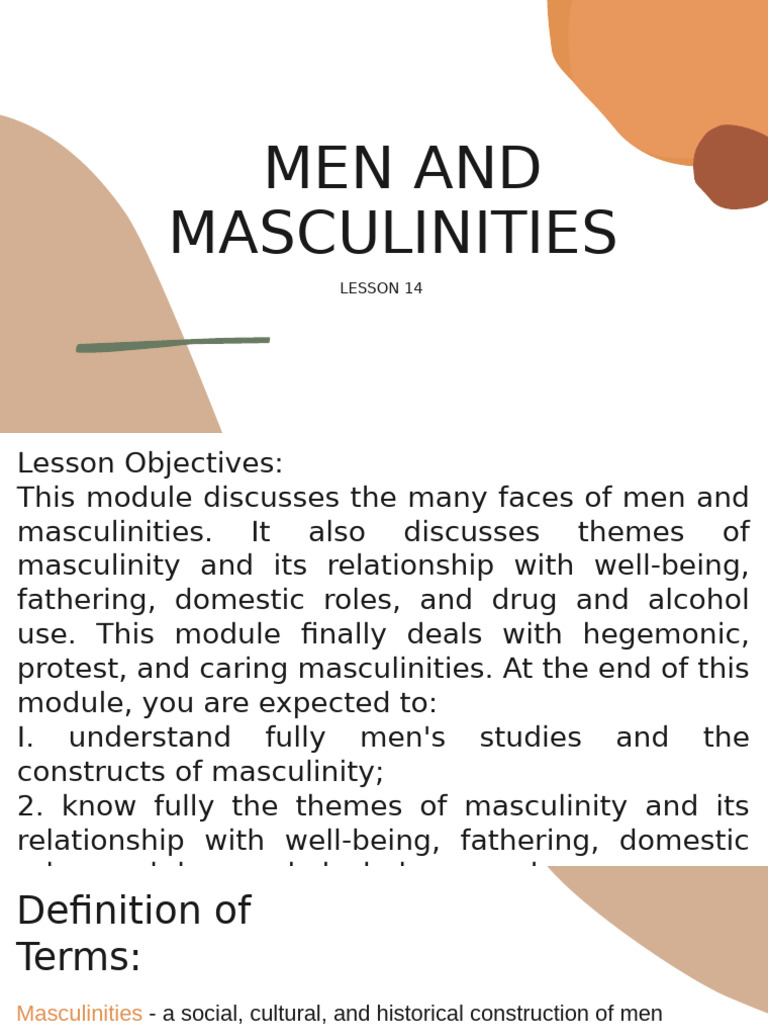 Men-and-Masculinities. | PDF | Masculinity | Gender