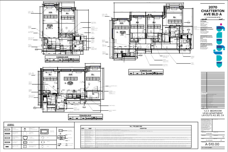 A 510-1-2 3 Bedroom Ufas Apartment Layouts A3, b5, c4 Rev.4 | PDF