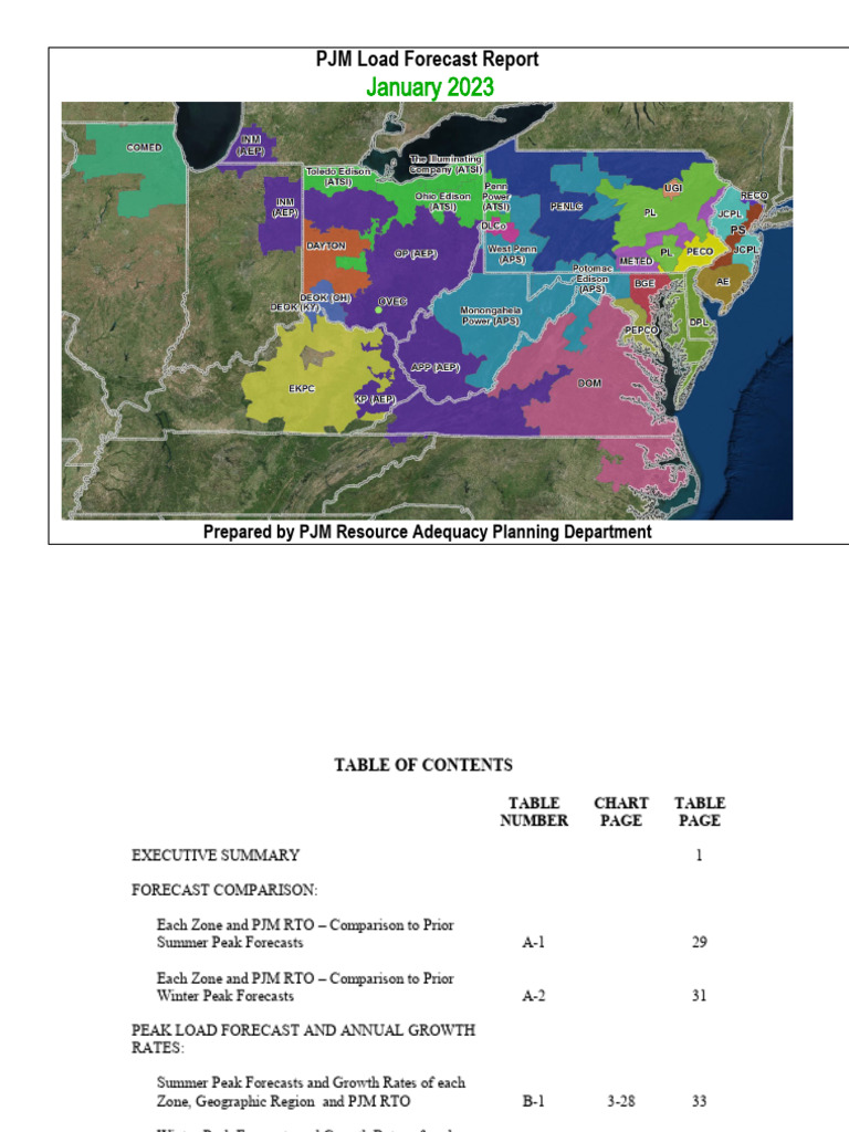 2023 PJM Load Forecast Report | PDF | Companies Of The United States ...