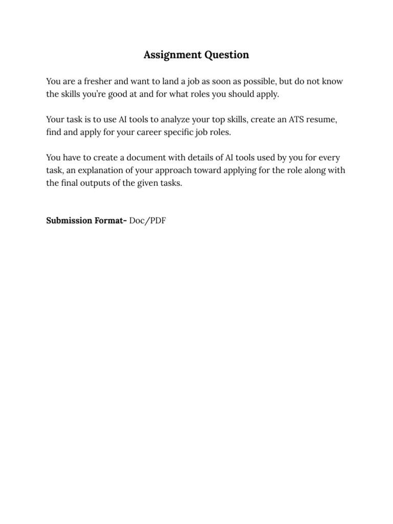 Assignment 16191 173674927662 Job Hunting Assignment 1 6784b0dc983cd | PDF