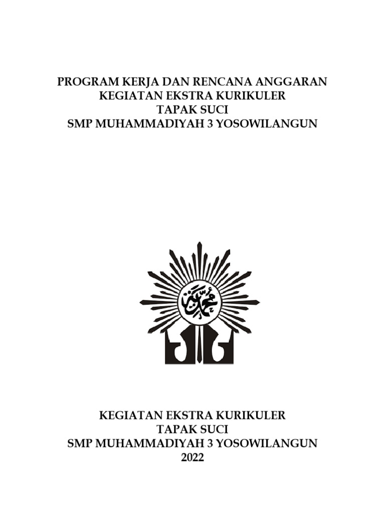Program Kerja Tapak Suci SMP 2022 | PDF
