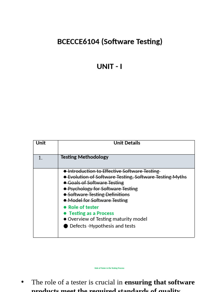 Software Testing Methodology Overview | PDF | Software Testing ...