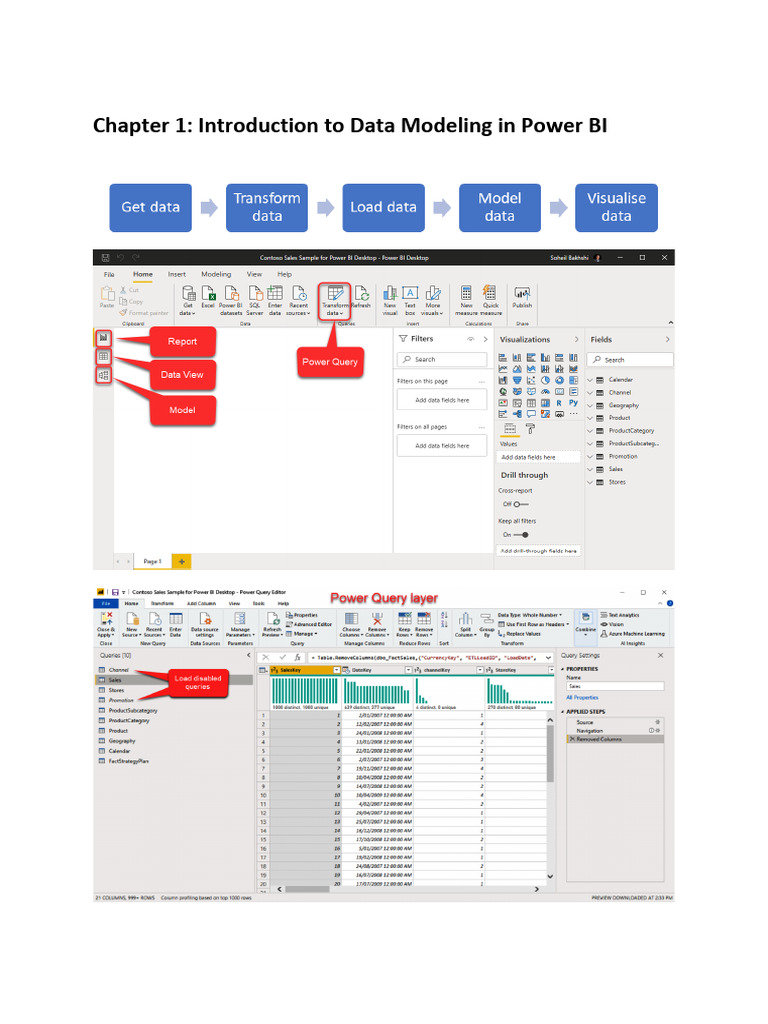 Power BI Data Modeling Guide | PDF