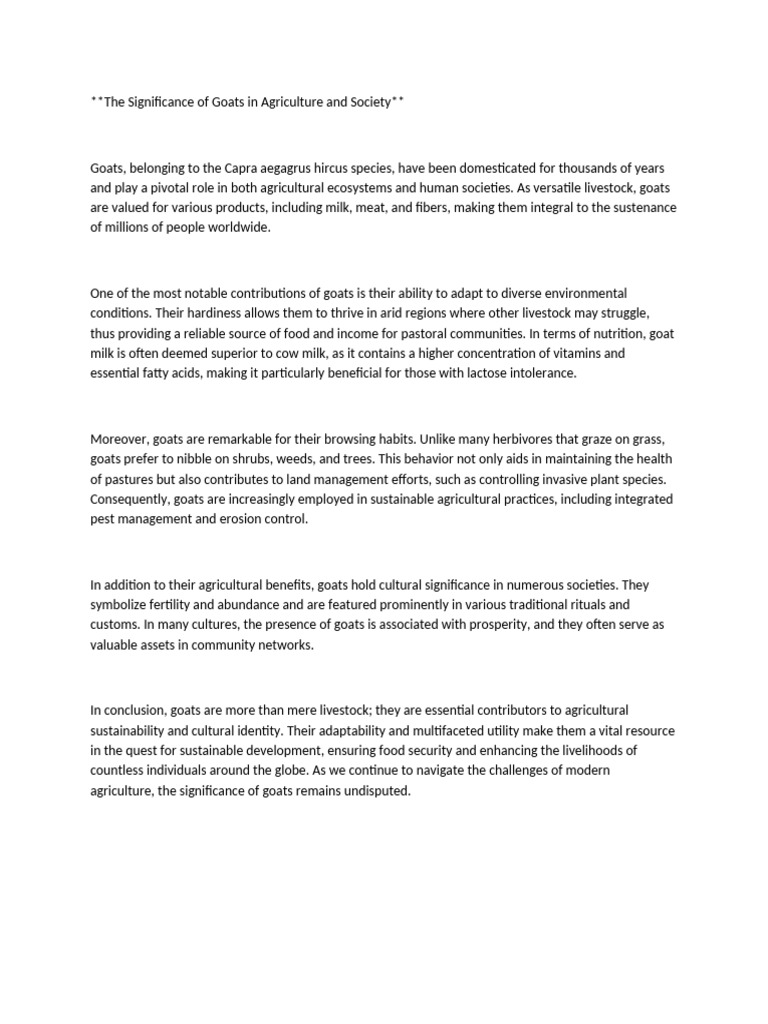 Goat Pdf