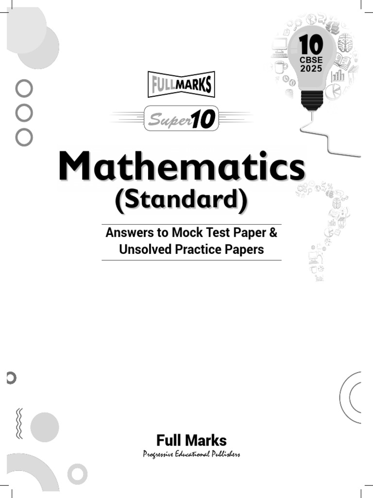 Super 10 Mathematics-Standard Class10 Answers | PDF | Trigonometric ...