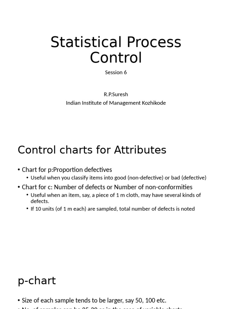 Control Charts for Statistical Process Control | PDF | Sampling ...
