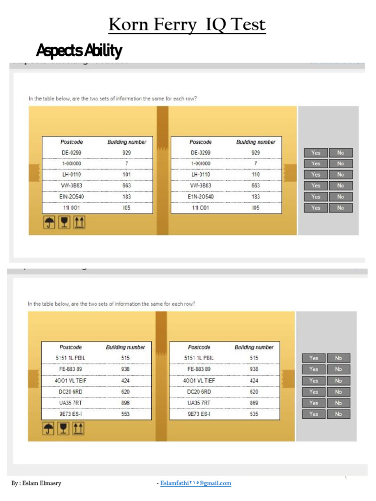 Aspects Ability: Korn Ferry IQ Test | PDF | Intelligence | Mental Processes