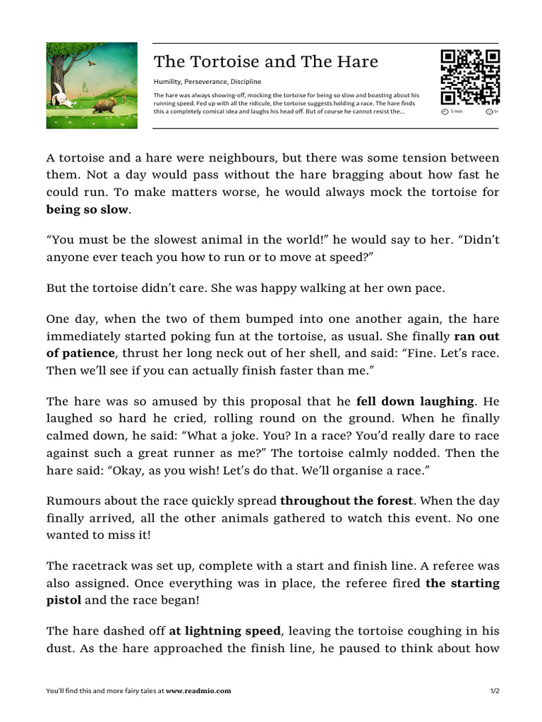 The Tortoise and The Hare: A Race of Humility | PDF
