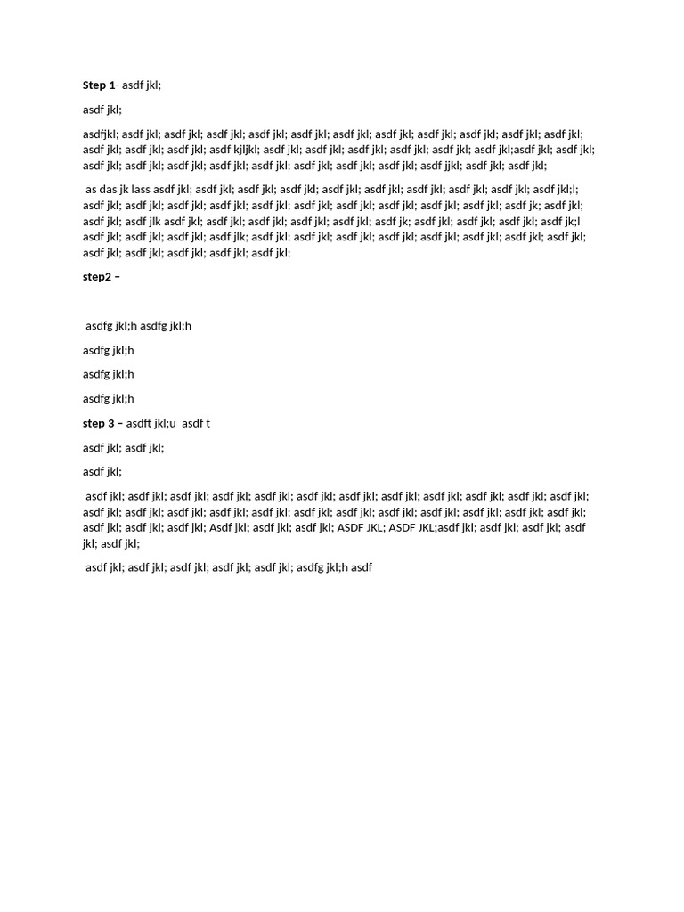Asdf Jkl Typing Practice Guide | PDF