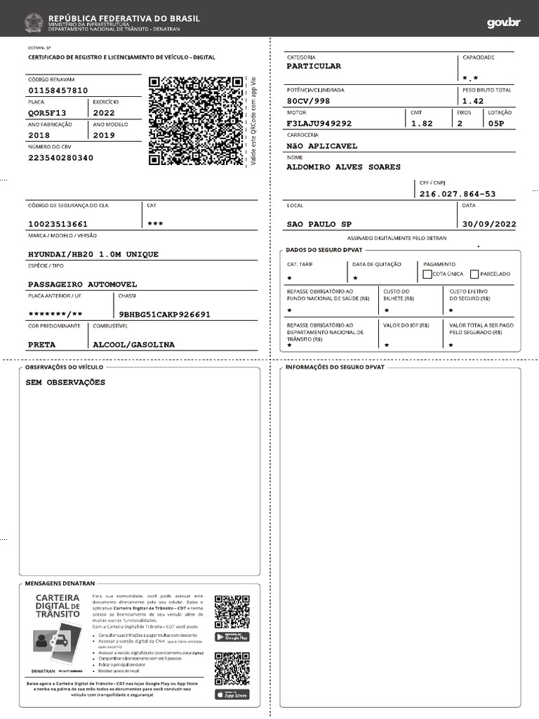 Documento Hb20 | PDF