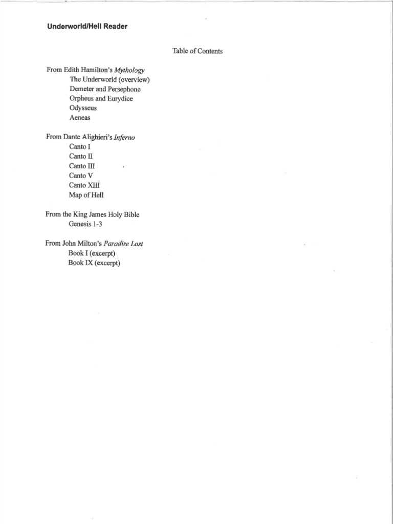 Underworld Hell+Reader+ (Part+1) | PDF