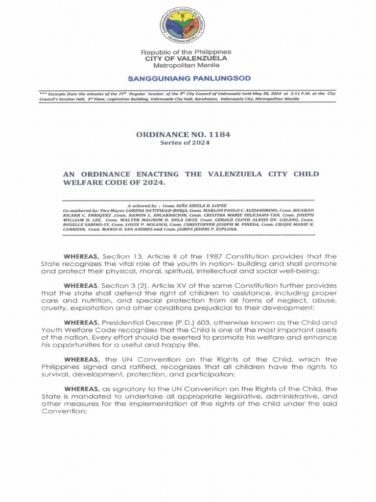 Ordinance 1184 | PDF