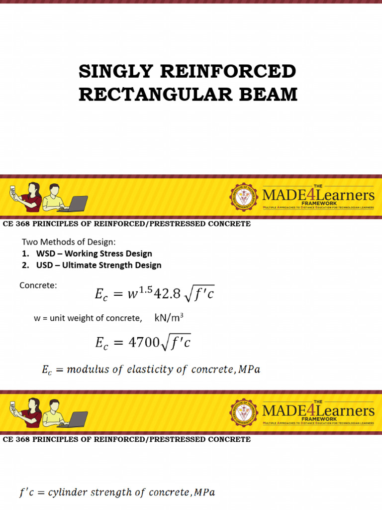 Design of Singly Reinforced Beams | PDF | Beam (Structure) | Reinforced ...