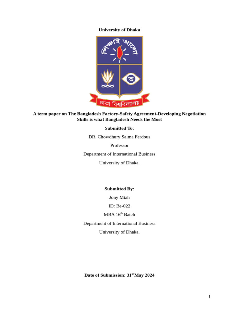 Business Note | PDF | Negotiation | Clothing Industry
